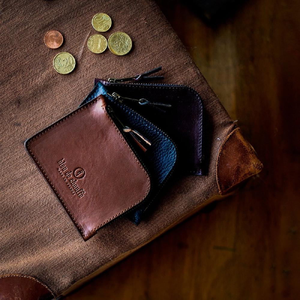 Bleu De Chauffe Porte Monnaie Zippé As - Noir I Made In France