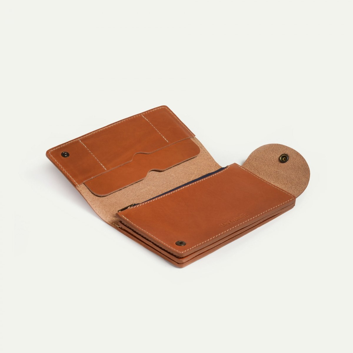 bleu de chauffe Portefeuille en cuir Homme Corto - Marron - Accessoire cuir homme