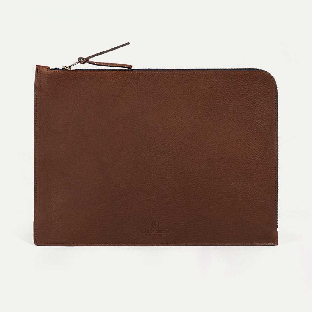 Bleu De Chauffe Protection Ordinateur Jim 13 - Cuba Libre - Pochette Homme Cuir
