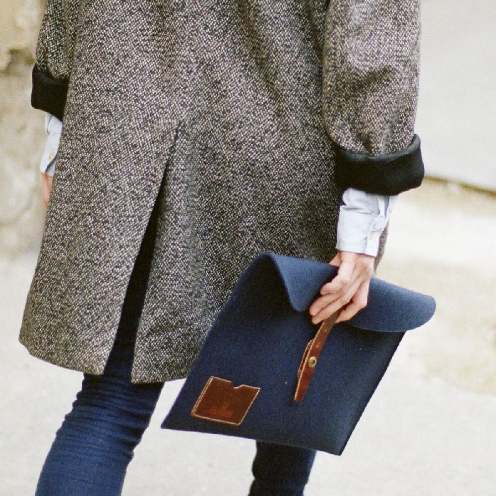 Bleu De Chauffe Protection Ordinateur Misha 15 - Design Et Chic I Made In France