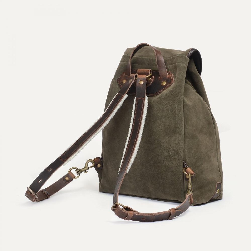 Bleu De Chauffe Sac à Dos Camp / Cuir Velours - Musc I Fabriqué En France