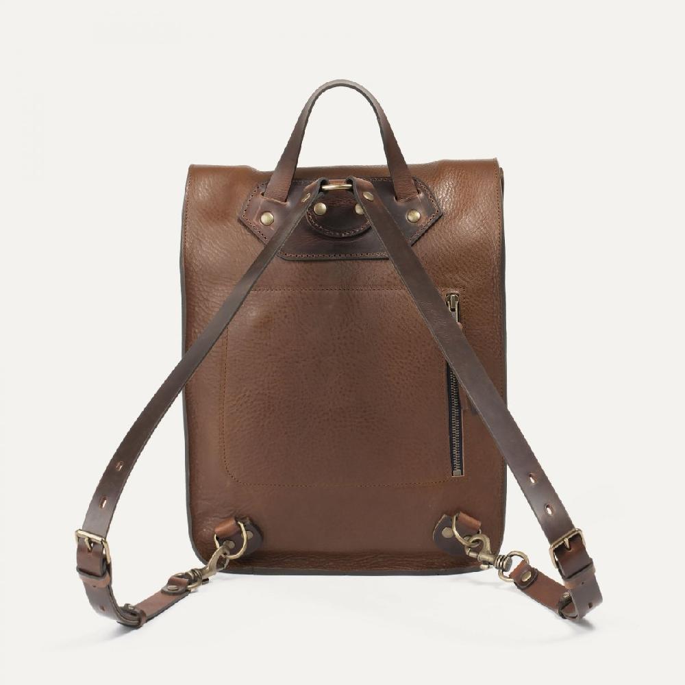 Bleu De Chauffe Sac à Dos Puncho - Cuba Libre - Sac Porte Ordinateur Cuir - Fabriqué En France