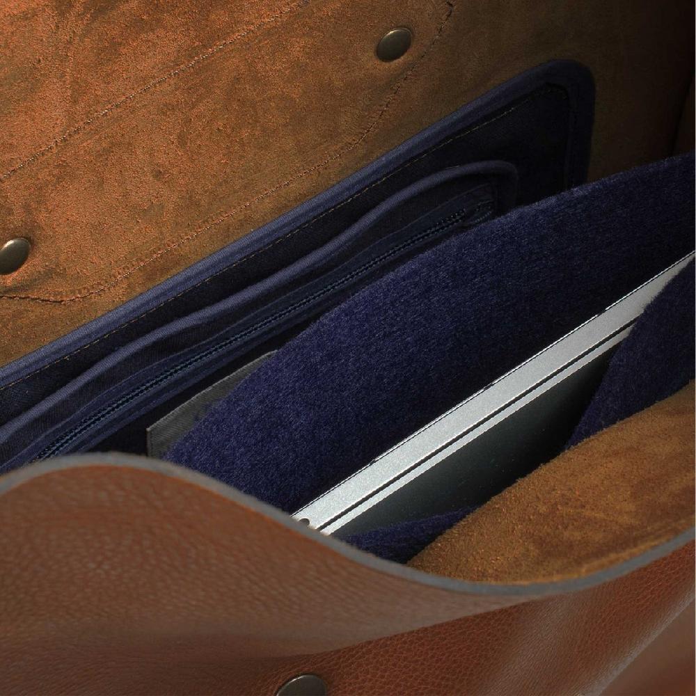 Bleu De Chauffe Sac à Dos Puncho - Cuba Libre - Sac Porte Ordinateur Cuir - Fabriqué En France