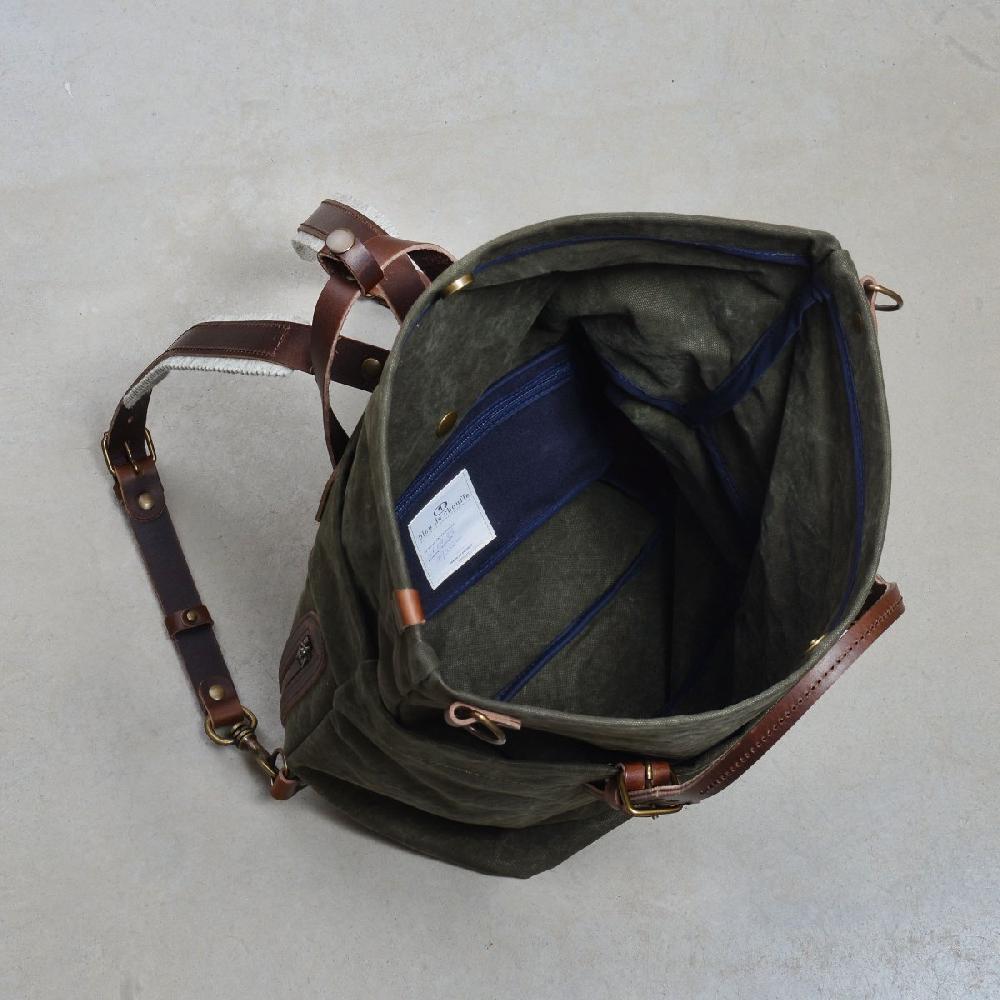 Bleu De Chauffe Sac à Dos Woody 25L - Kaki Foncé Stonewashed