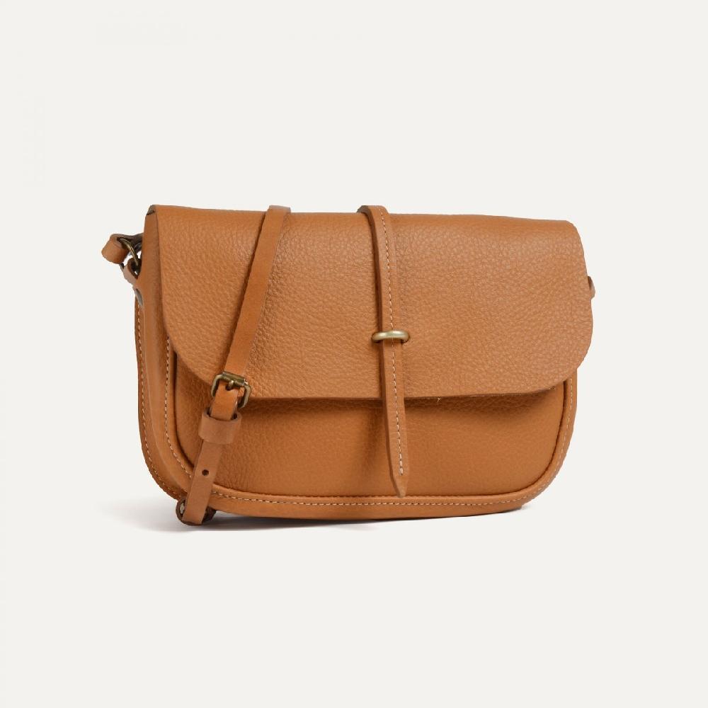 Bleu De Chauffe Sac à Main Cuir Femme Pastis - Miel - Sac Bandoulière Made In France