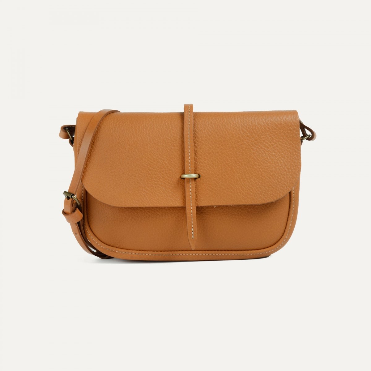 bleu de chauffe Sac à main cuir femme Pastis - Miel - sac bandoulière Made in France