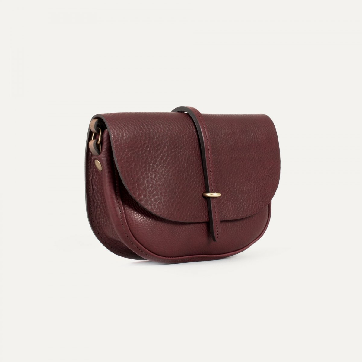 Bleu De Chauffe Sac à Main Femme - Java - Tourbe - Sac Pochette Cuir Femme - Made In France Bleu De Chauffe