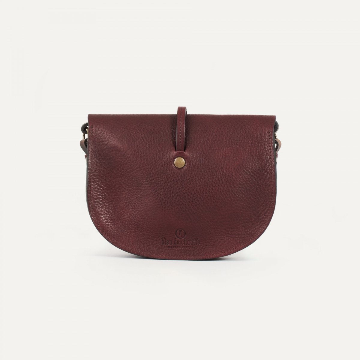 Bleu De Chauffe Sac à Main Femme - Java - Tourbe - Sac Pochette Cuir Femme - Made In France Bleu De Chauffe