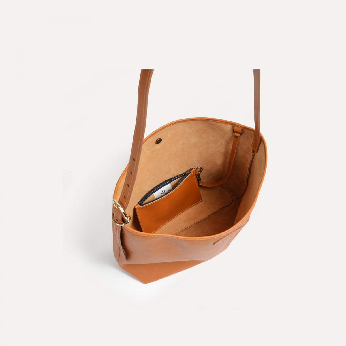 Bleu De Chauffe Sac Besace Cuir Femme Bella - Miel - Sac à Main Cuir Femme Bleu De Chauffe