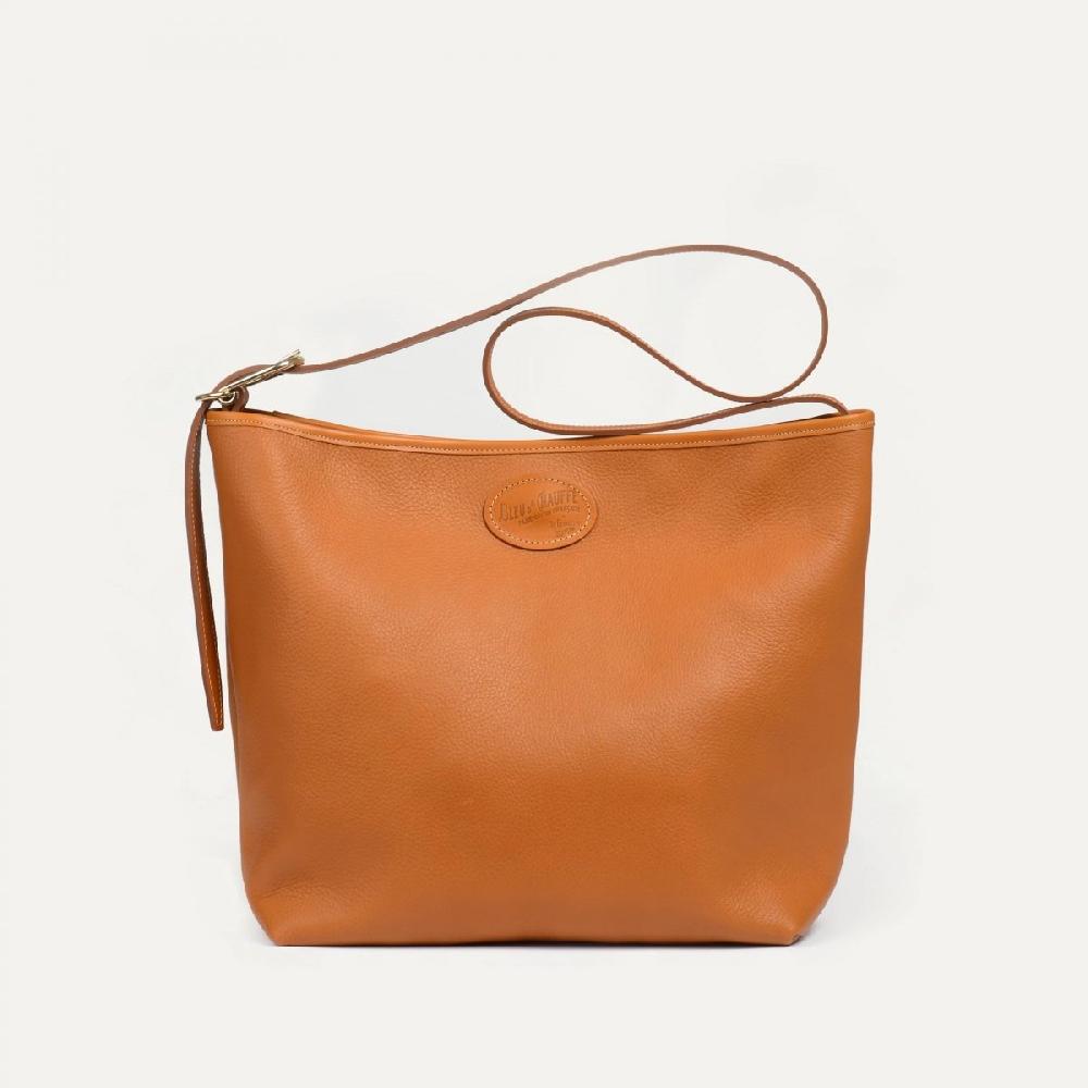 bleu de chauffe sac besace cuir femme Bella - Miel - sac à main cuir femme Bleu de Chauffe