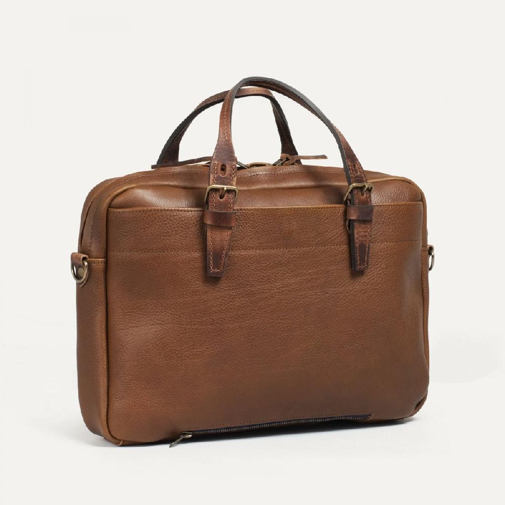 Bleu De Chauffe Sac Business Folder - Cuba Libre - Sacoche Ordinateur En Cuir - Fabriqué En France
