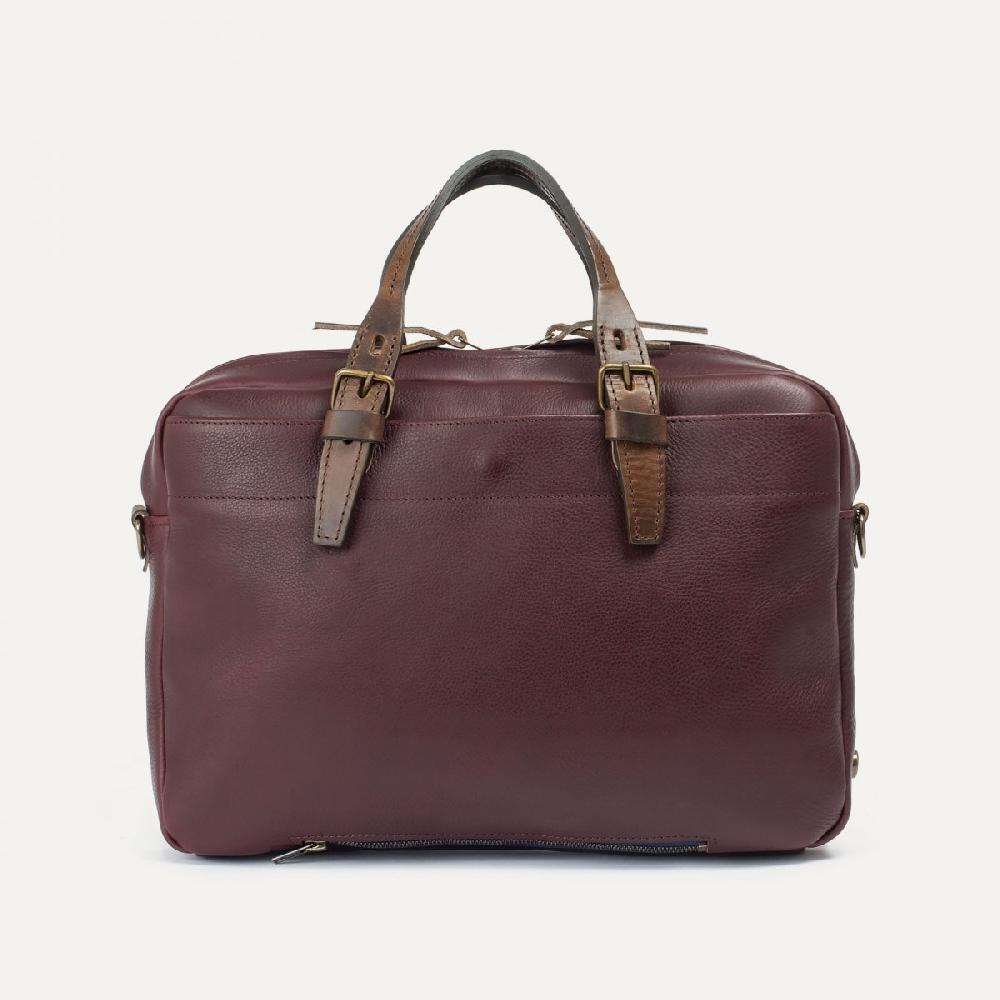 Bleu De Chauffe Sac Business Folder - Tourbe - Sac Ordinateurs Sac Porte Document Cuir Homme - Made In France
