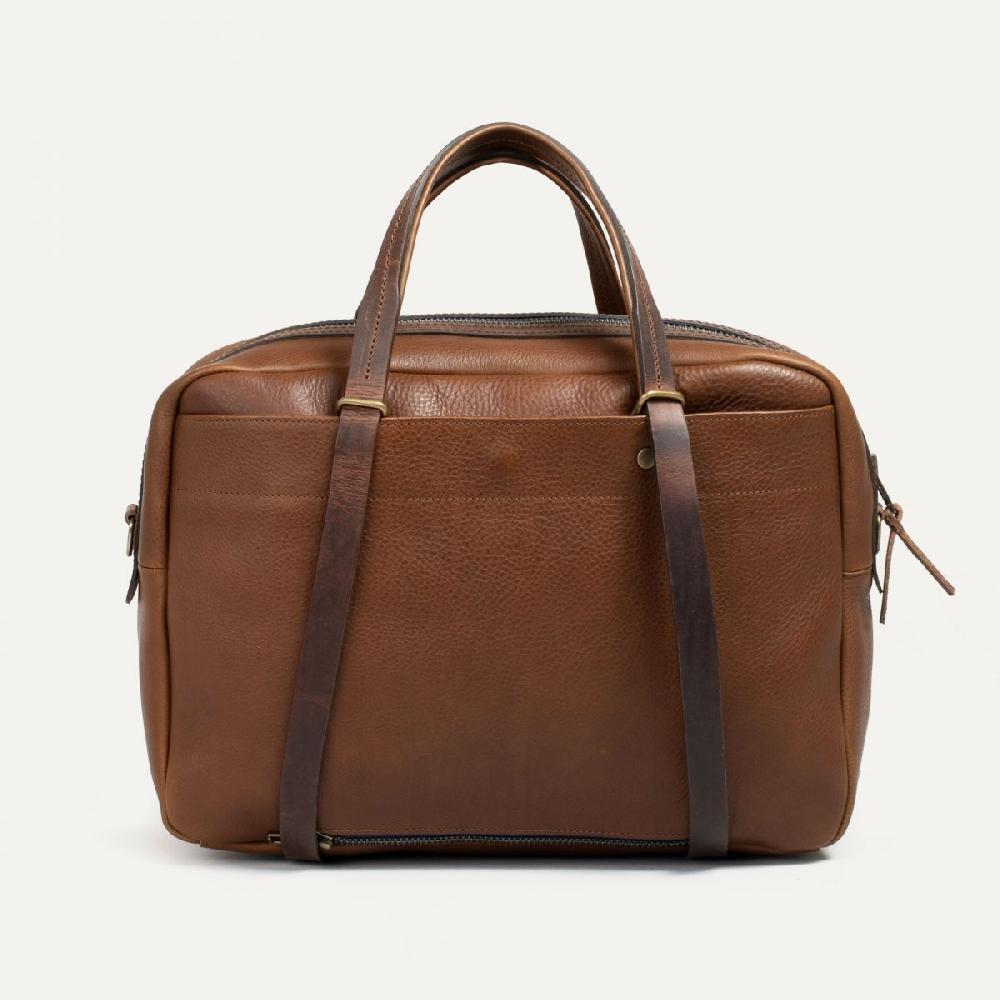 Bleu De Chauffe Sac Business Report - Cuba Libre - Sac Porte Ordinateur En Cuir Homme Fabriqué En France