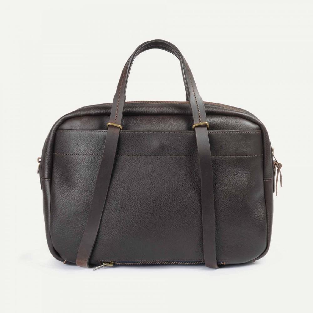 Bleu De Chauffe Sac Business Report - Marron - Sac Porte Ordinateur En Cuir Homme Fabriqué En France