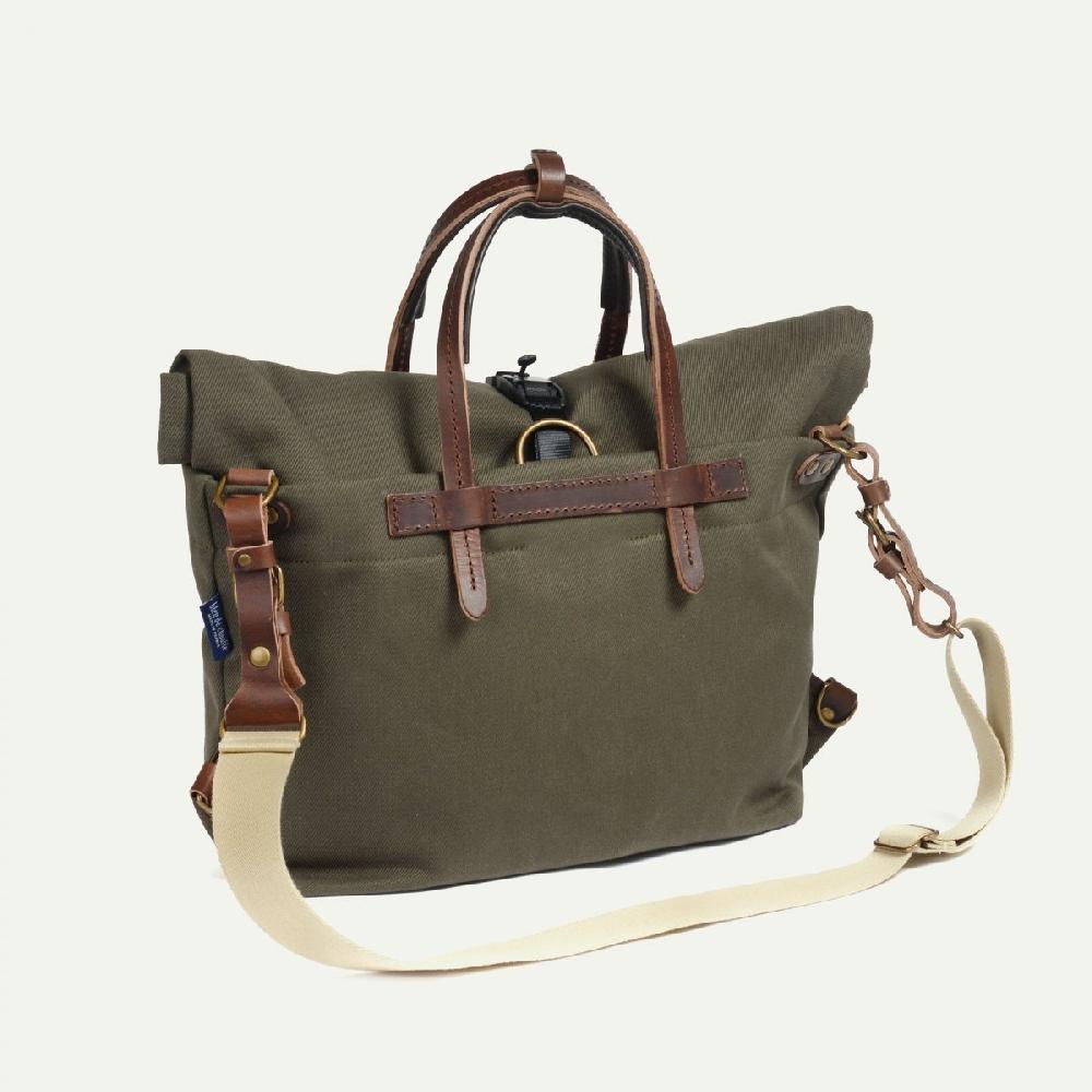 Bleu De Chauffe Sac Business Woody - Kaki - Sacoche Pour Ordinateur Homme - Sac à Dos Pour Ordinateur Portable Homme
