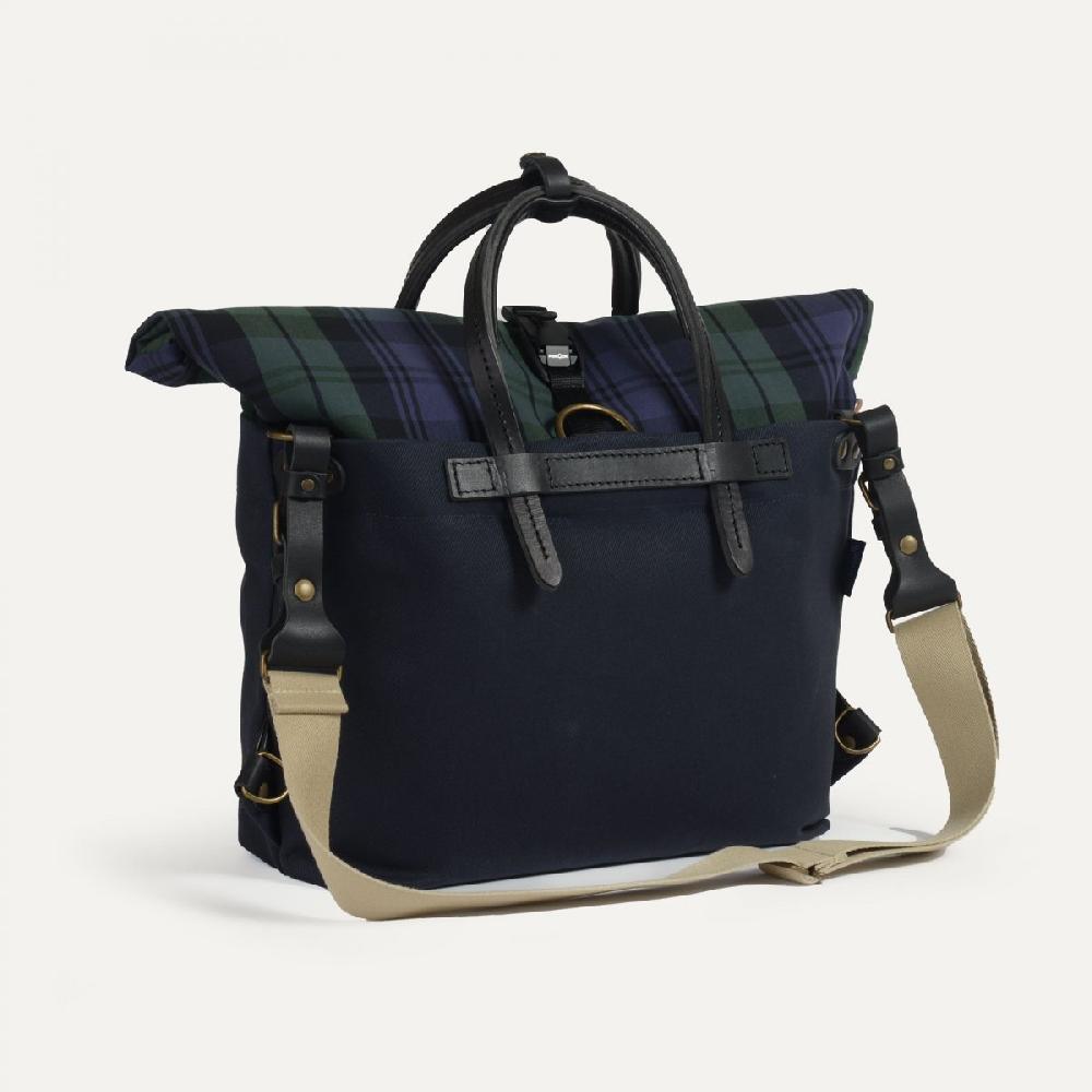 Bleu De Chauffe Sac Business Woody - Tartan Bleu Marine - Sac Besace Ordinateur Homme - Sac à Dos Ordinateur Homme