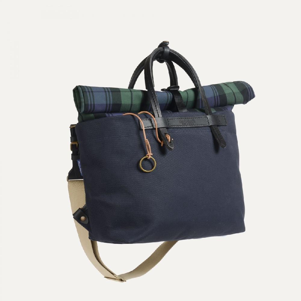 bleu de chauffe Sac Business Woody - Tartan Bleu Marine - Sac besace ordinateur Homme - Sac à dos ordinateur Homme