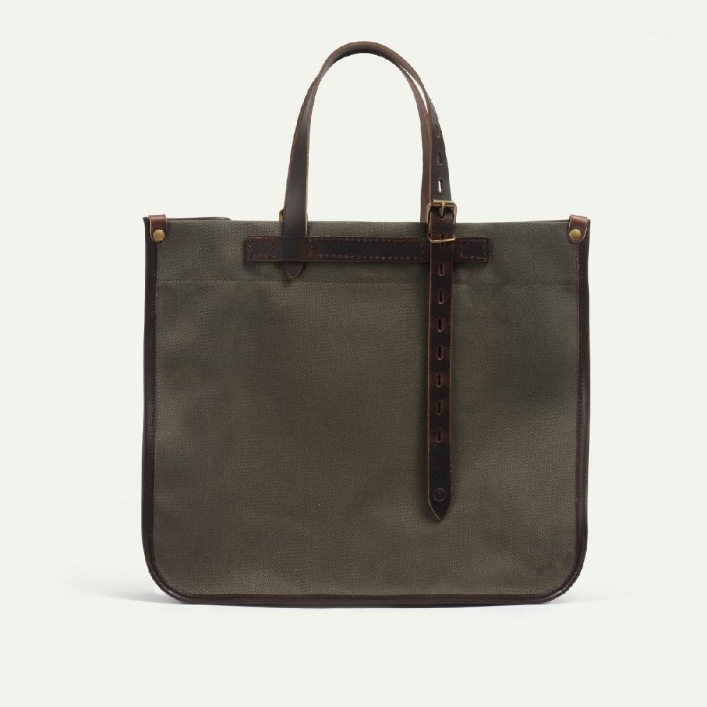 Bleu De Chauffe Sac Cabas BAZAR - Kaki - Grand Cabas Fabriqué En France - Bleu De Chauffe