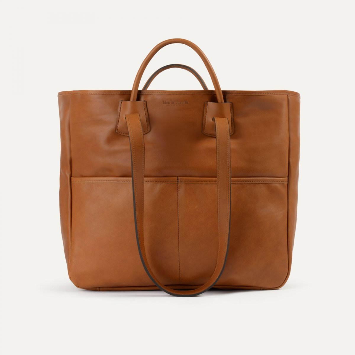 Bleu De Chauffe Sac Cabas Cuir Marco - Havane - Cabas Femme Cabas Homme Made In France