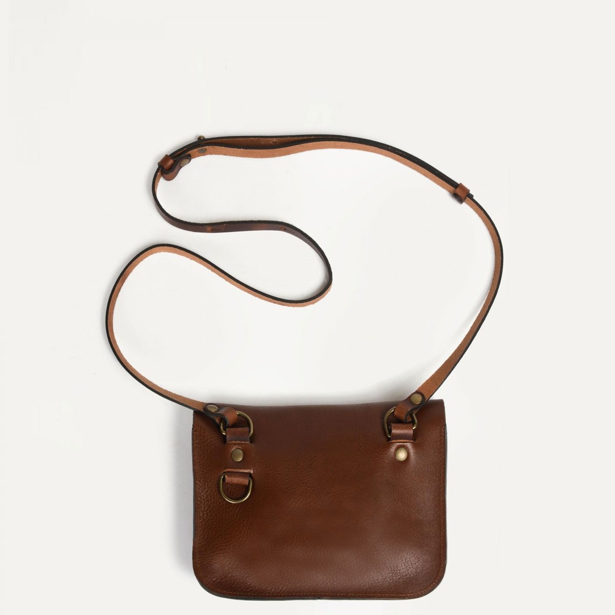 Bleu De Chauffe Sac Cartouchière Carbure - Marron - Sac Besace Cuir - Sac Bandoulière Cuir Homme - Sac à Main Cuir Femme Made In France