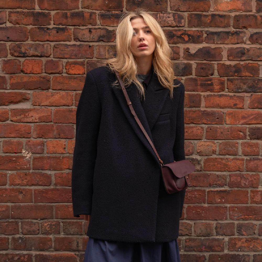 Bleu De Chauffe Sac Cartouchière Carbure - Marron - Sac Besace Cuir - Sac Bandoulière Cuir Homme - Sac à Main Cuir Femme Made In France