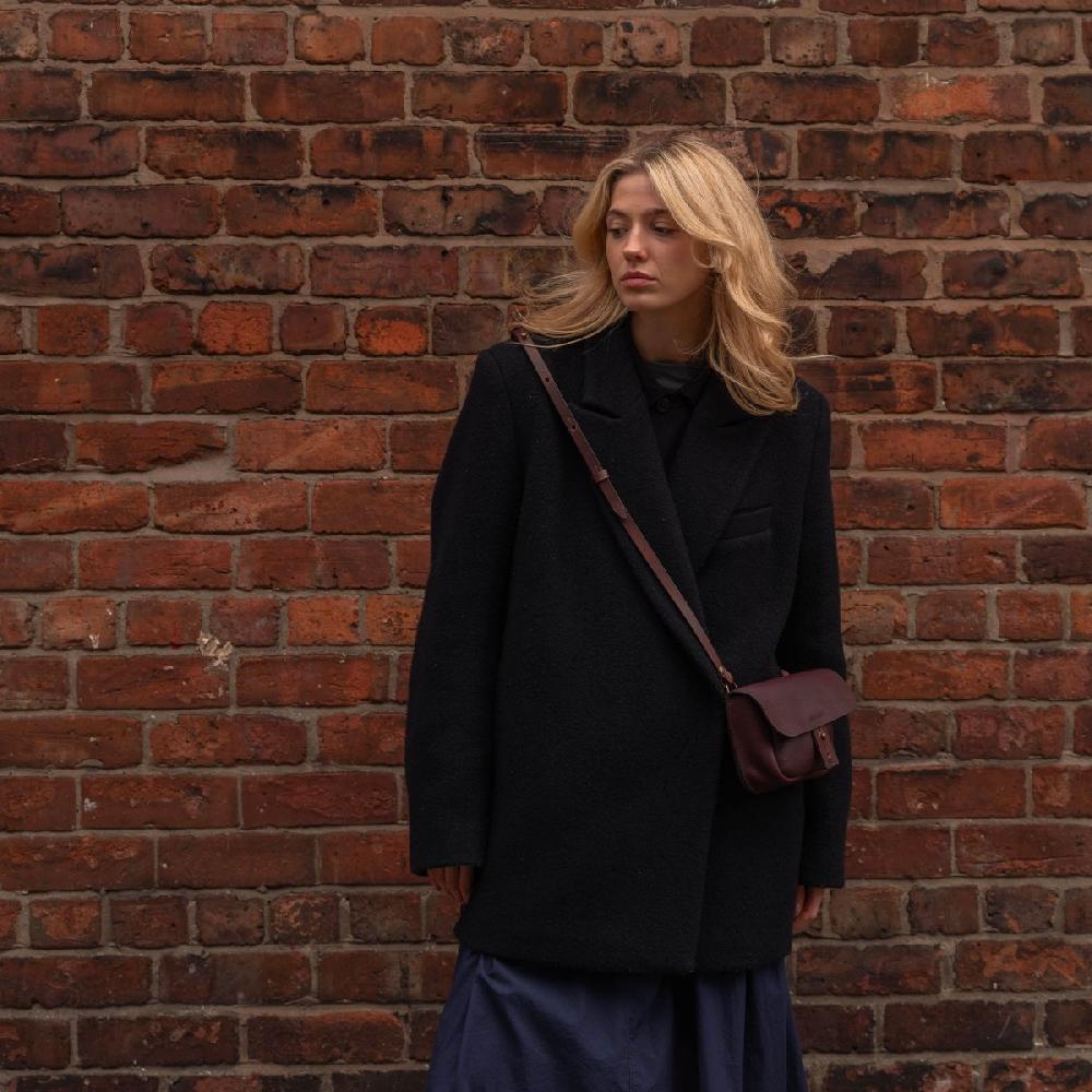 Bleu De Chauffe Sac Cartouchière Carbure - Marron - Sac Besace Cuir - Sac Bandoulière Cuir Homme - Sac à Main Cuir Femme Made In France