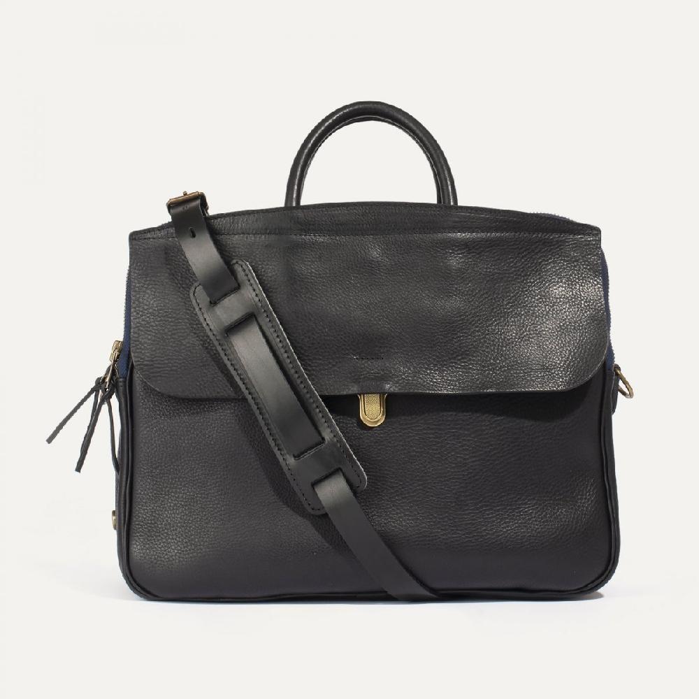Bleu De Chauffe Sac Cuir Homme Fabriqué En France - Sac Porte Ordinateur ZEPPO Noir - Made In France
