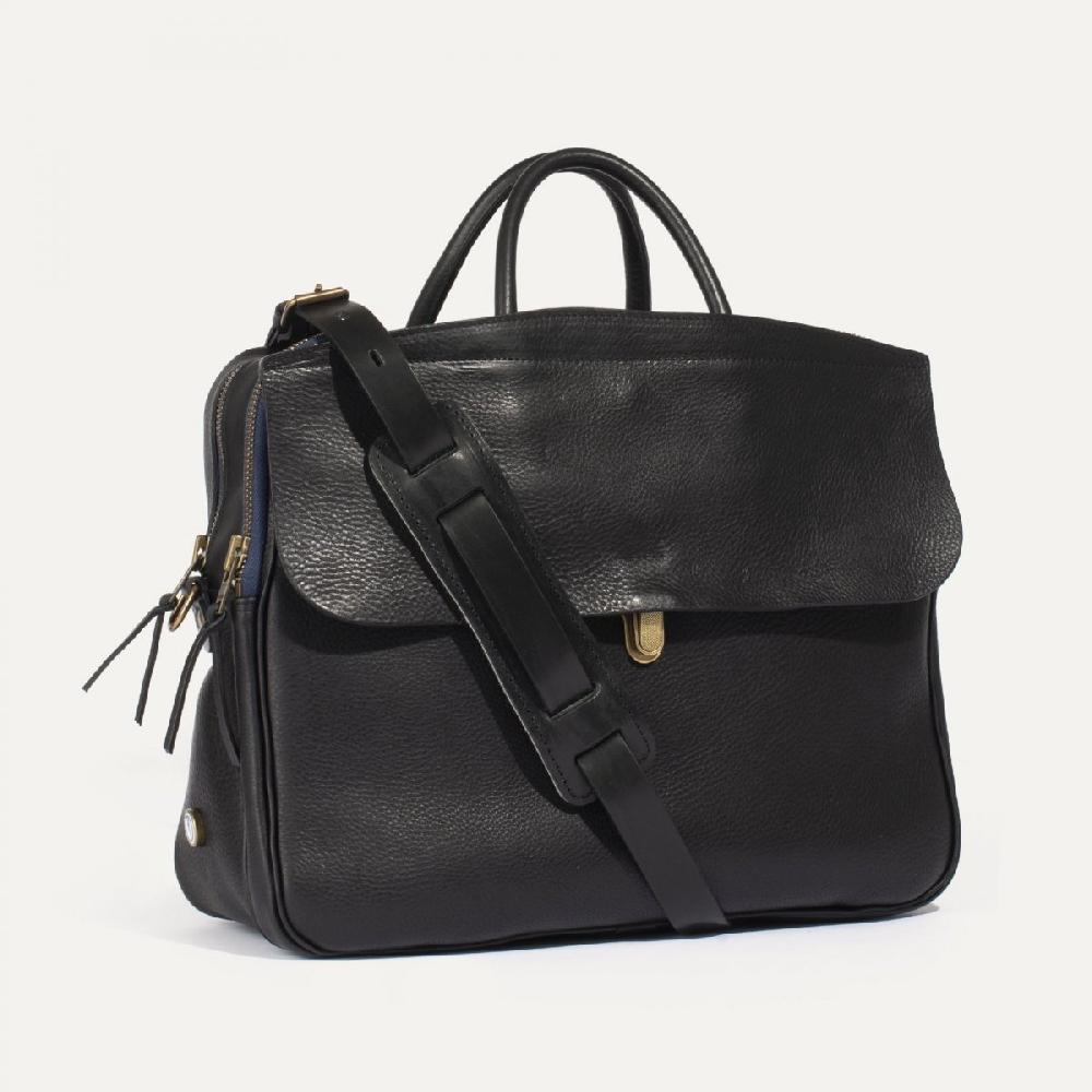 bleu de chauffe sac cuir homme Fabriqué en France - Sac porte Ordinateur ZEPPO Noir - Made in France