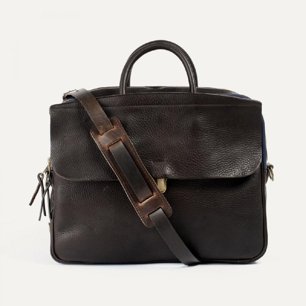 Bleu De Chauffe Sac Cuir Homme Made In France - Sac Business Porte Ordinateur ZEPPO Marron