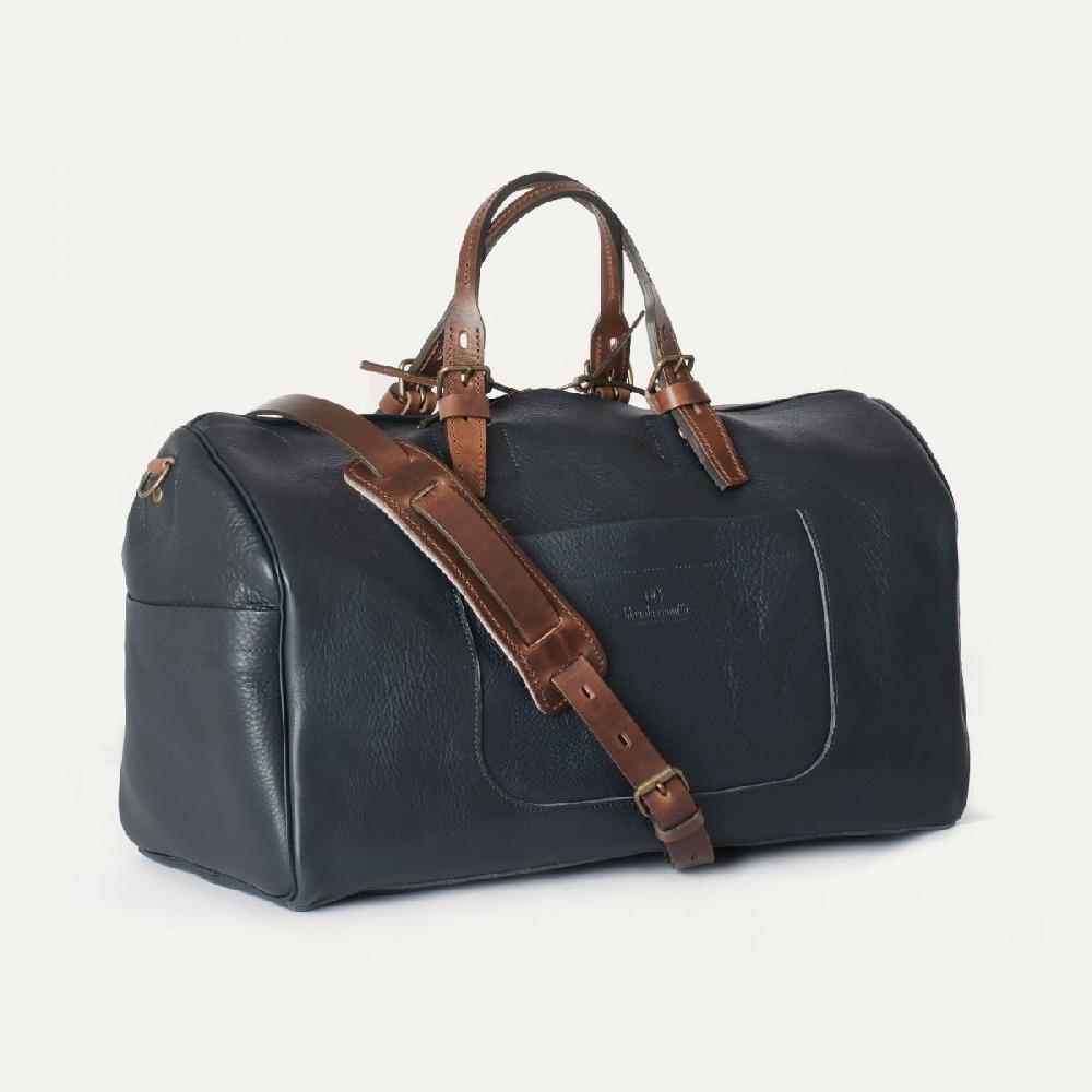 bleu de chauffe Sac de voyage en cuir Homme - HOBO Bleu marine - Made in France