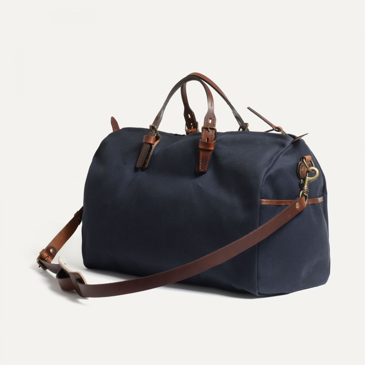 Bleu De Chauffe Sac De Voyage Toile Et Cuir HOBO - Bleu Marine - Sac Weekend Tendance - Made In France - Sac Voyage Homme Sac Voyage Femme