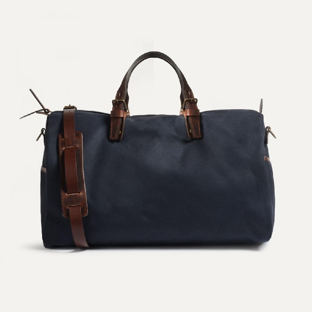 Bleu De Chauffe Sac De Voyage Toile Et Cuir HOBO - Bleu Marine - Sac Weekend Tendance - Made In France - Sac Voyage Homme Sac Voyage Femme