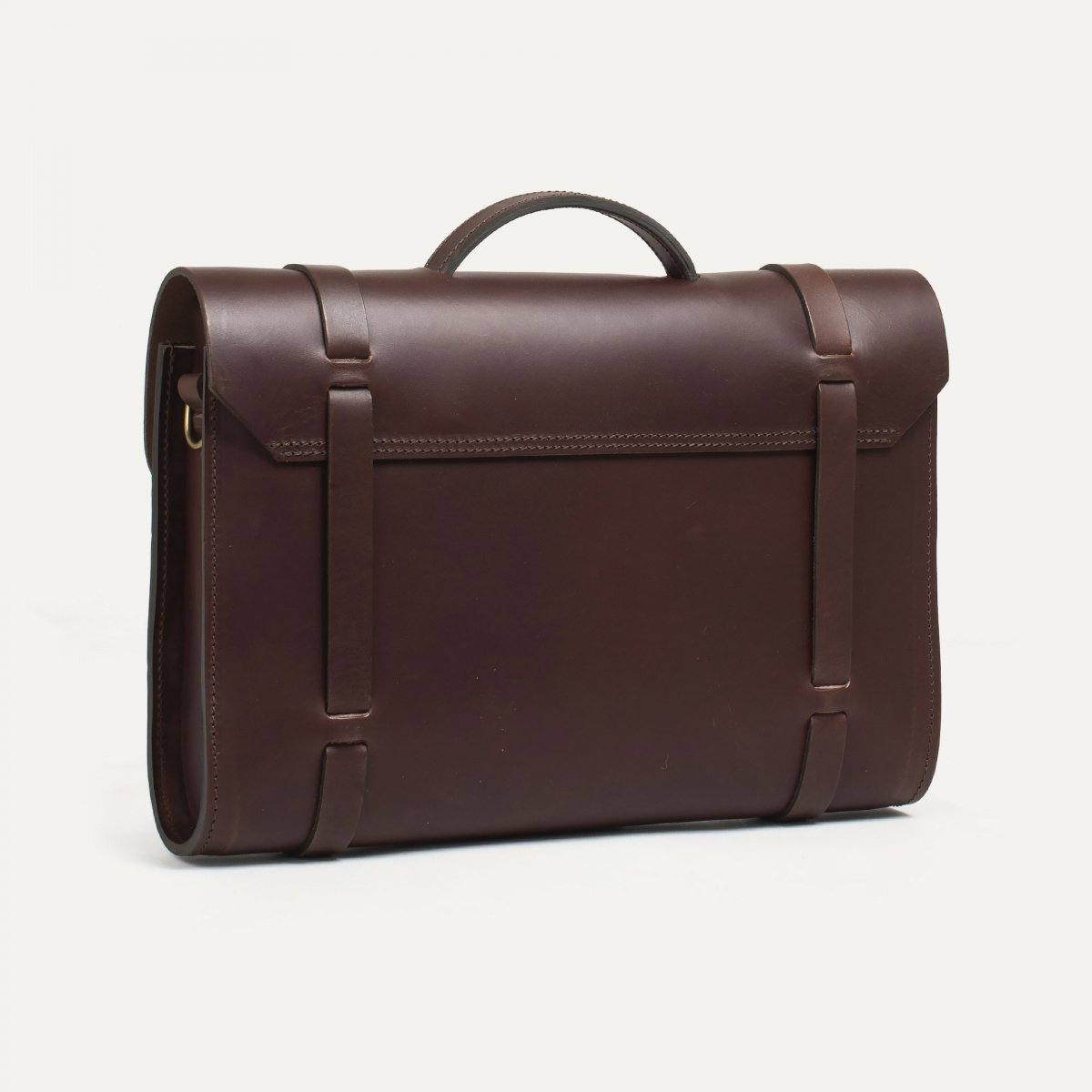 Bleu De Chauffe Sac Ecrivain Scott - Cartable En Cuir Chic Homme I Made In France