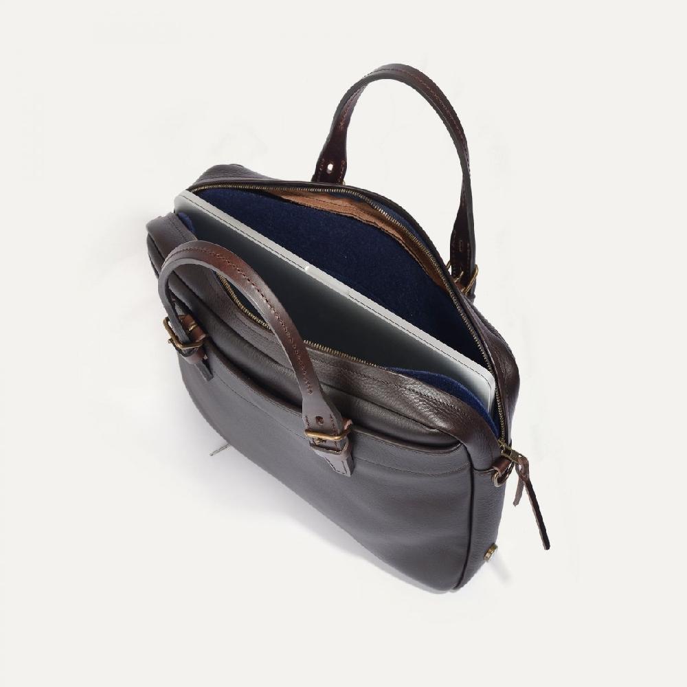 Bleu De Chauffe Sac Folder - Marron I Sac Porte Ordinateur Cuir Homme I Made In France