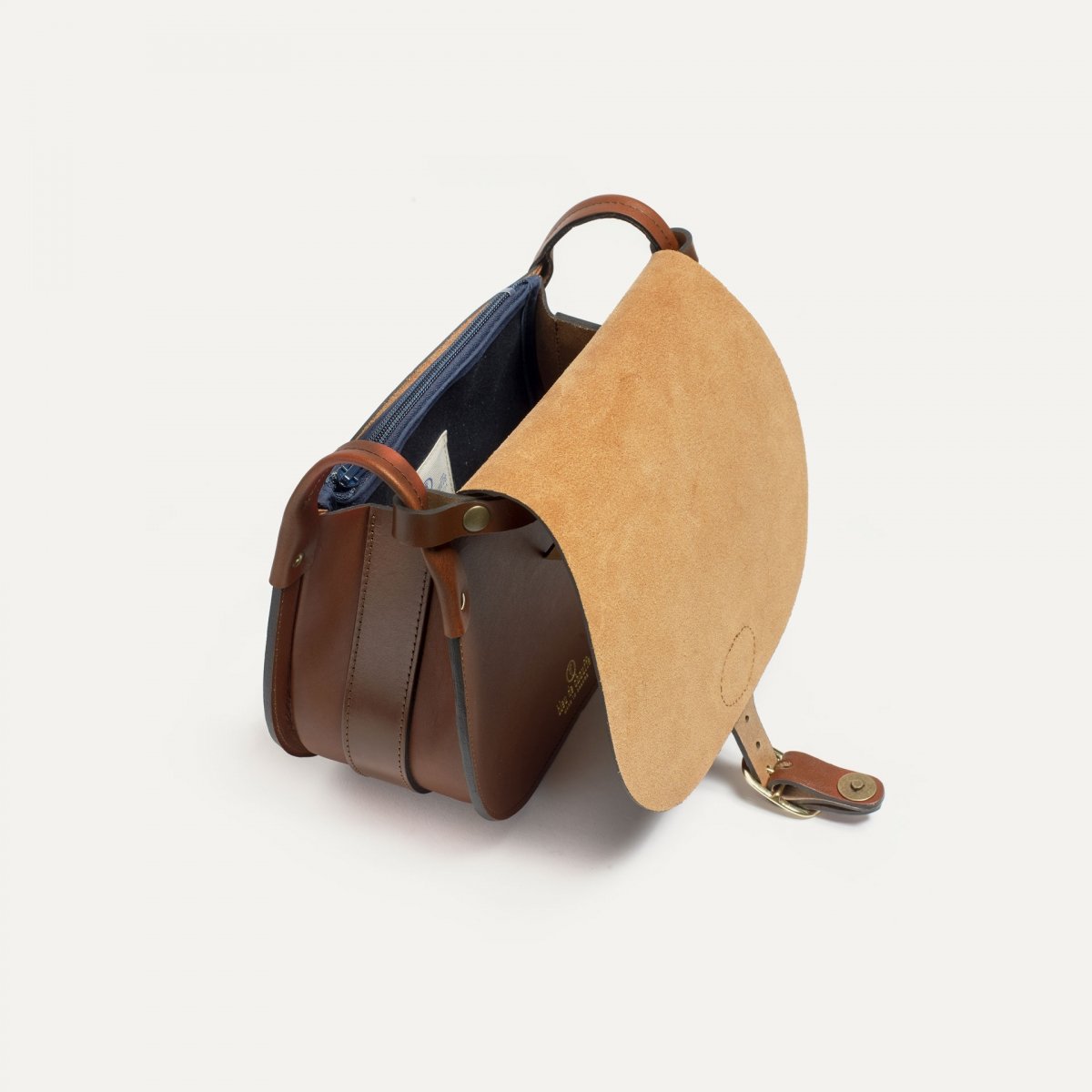 Bleu De Chauffe Sac Gibecière Diane L - Cuba Libre - Sac à Main Cuir Femme - Made In France