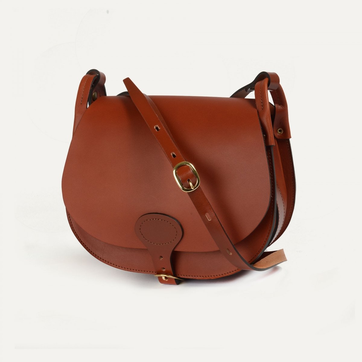 Bleu De Chauffe Sac Gibecière Diane L - Rust - Sac Pochette Cuir Femme Fabriqué En France