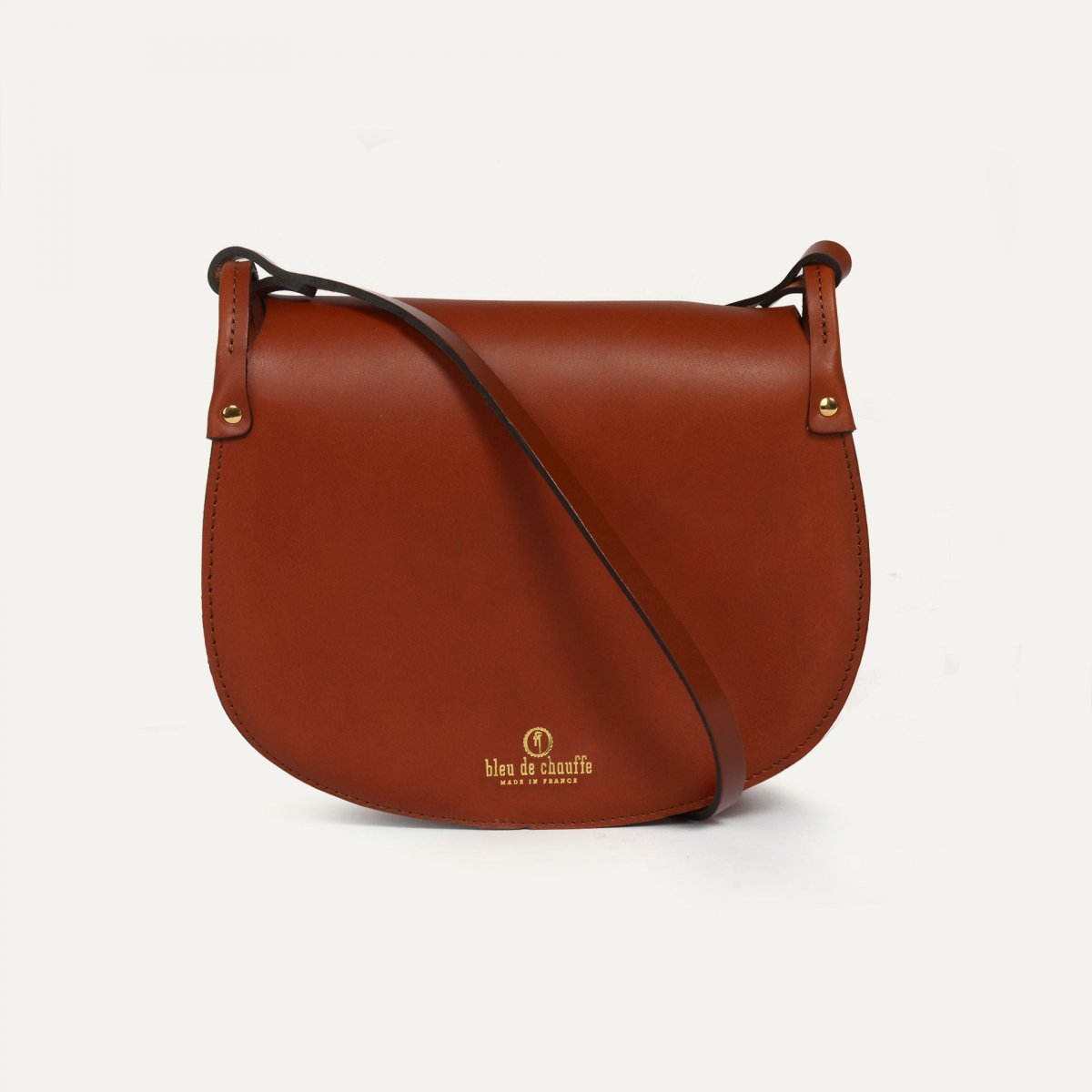 Bleu De Chauffe Sac Gibecière Diane L - Rust - Sac Pochette Cuir Femme Fabriqué En France