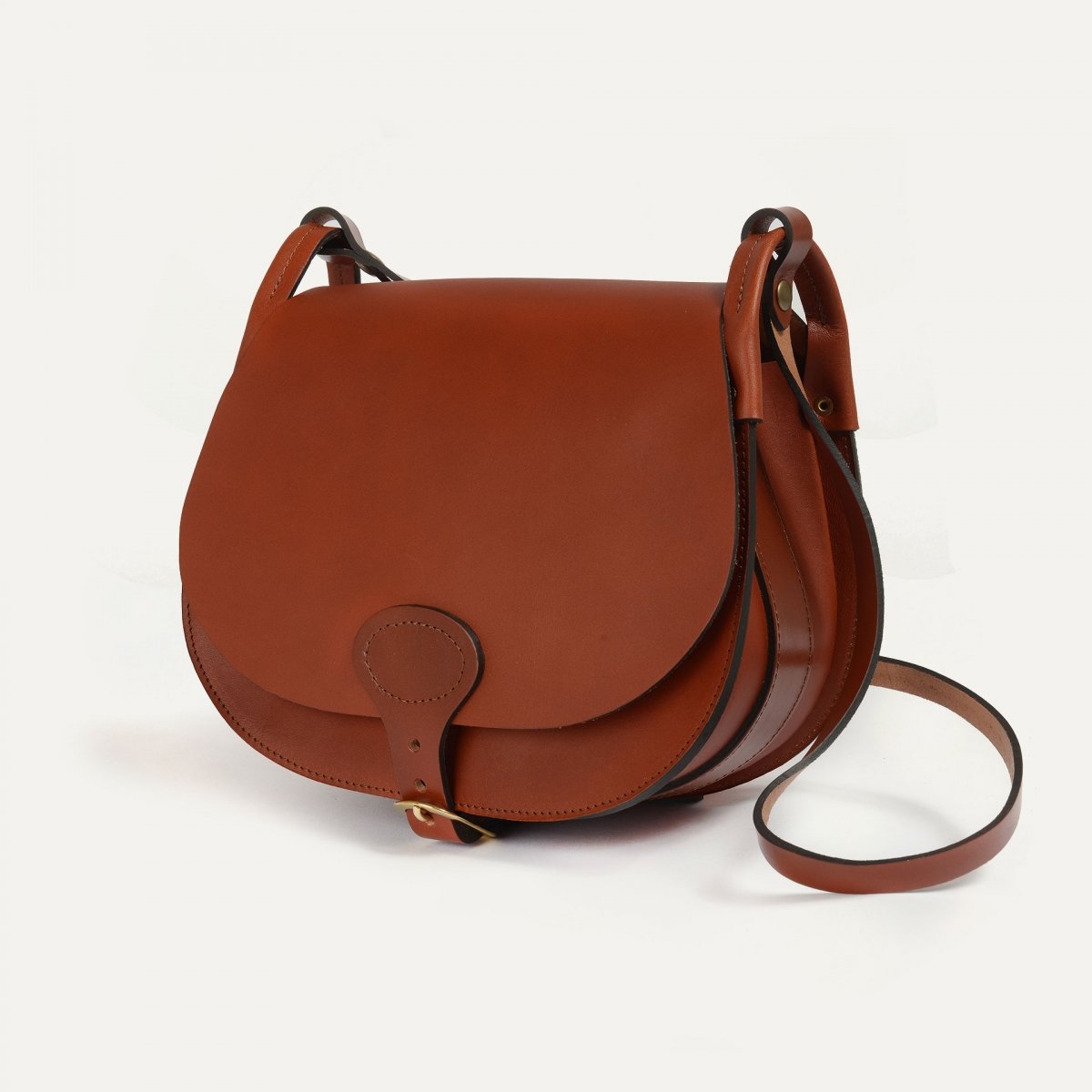 bleu de chauffe Sac Gibecière Diane L - Rust - Sac pochette cuir Femme Fabriqué en France