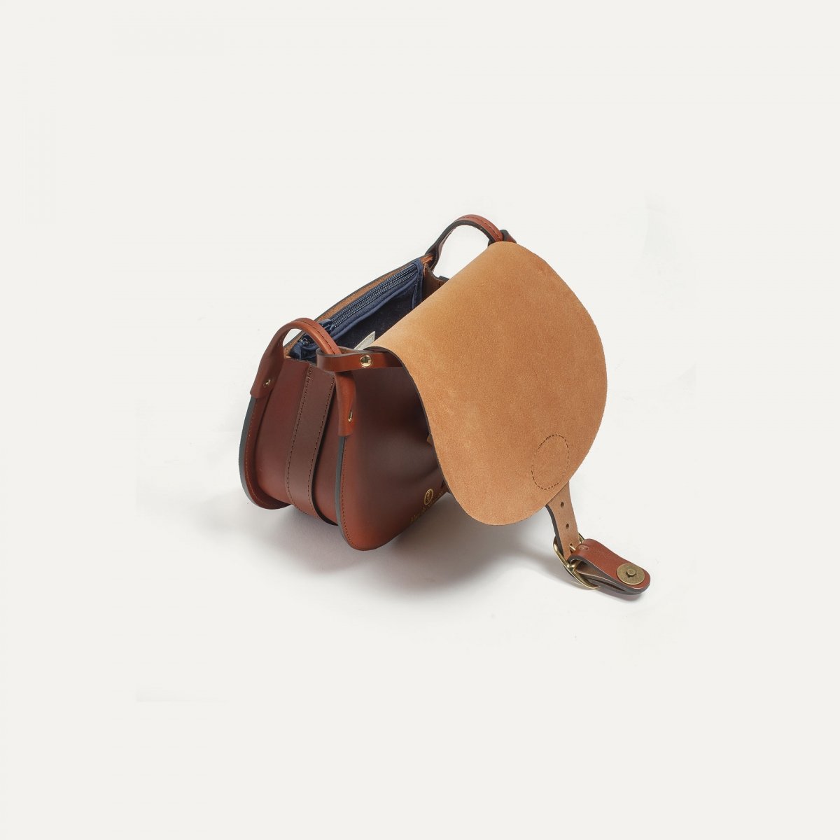 Bleu De Chauffe Sac Gibecière Diane M - Rust - Sac Besace Cuir Femme Made In France