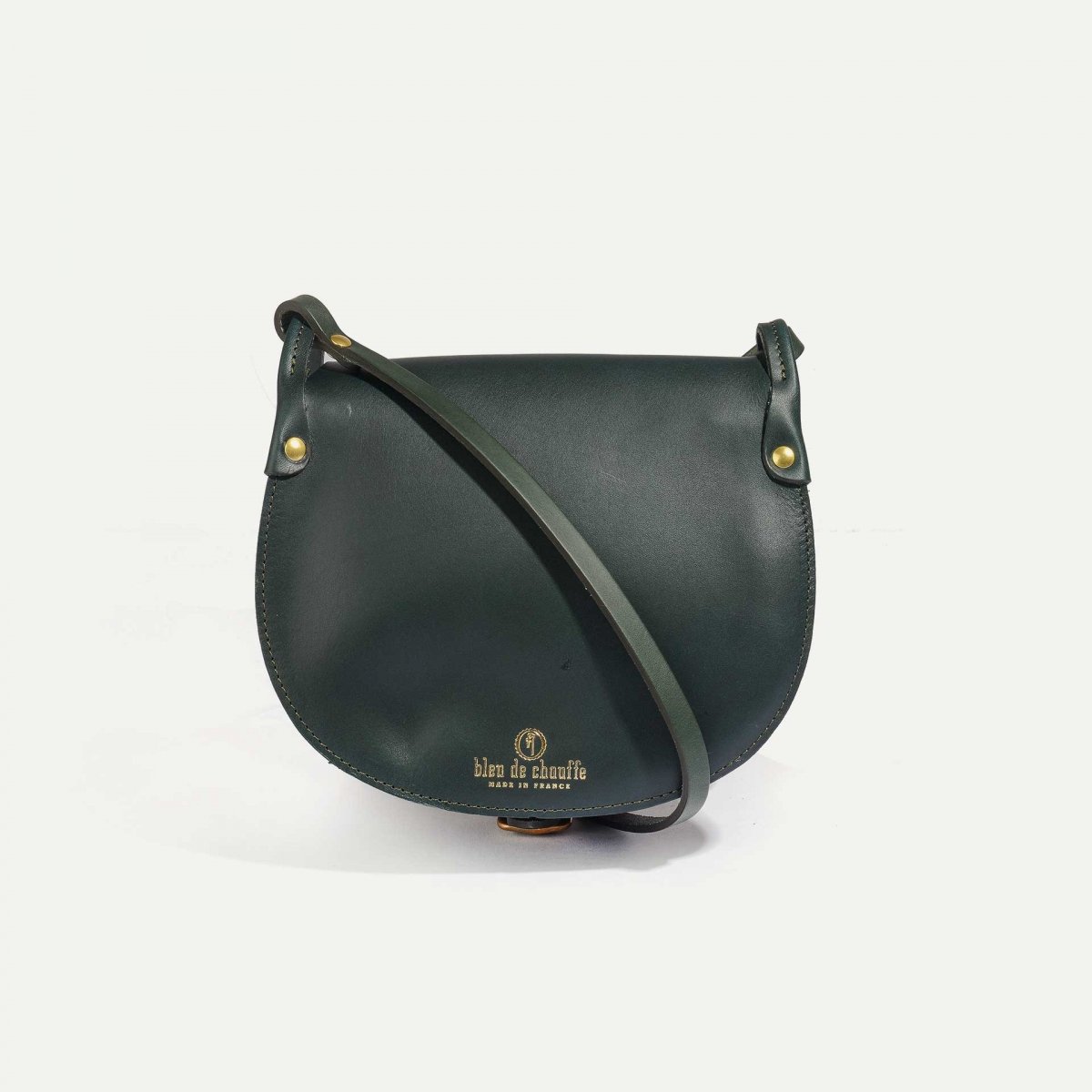 Bleu De Chauffe Sac Gibecière Diane M - Vert - Sac à Main Femme Fabriqué En France