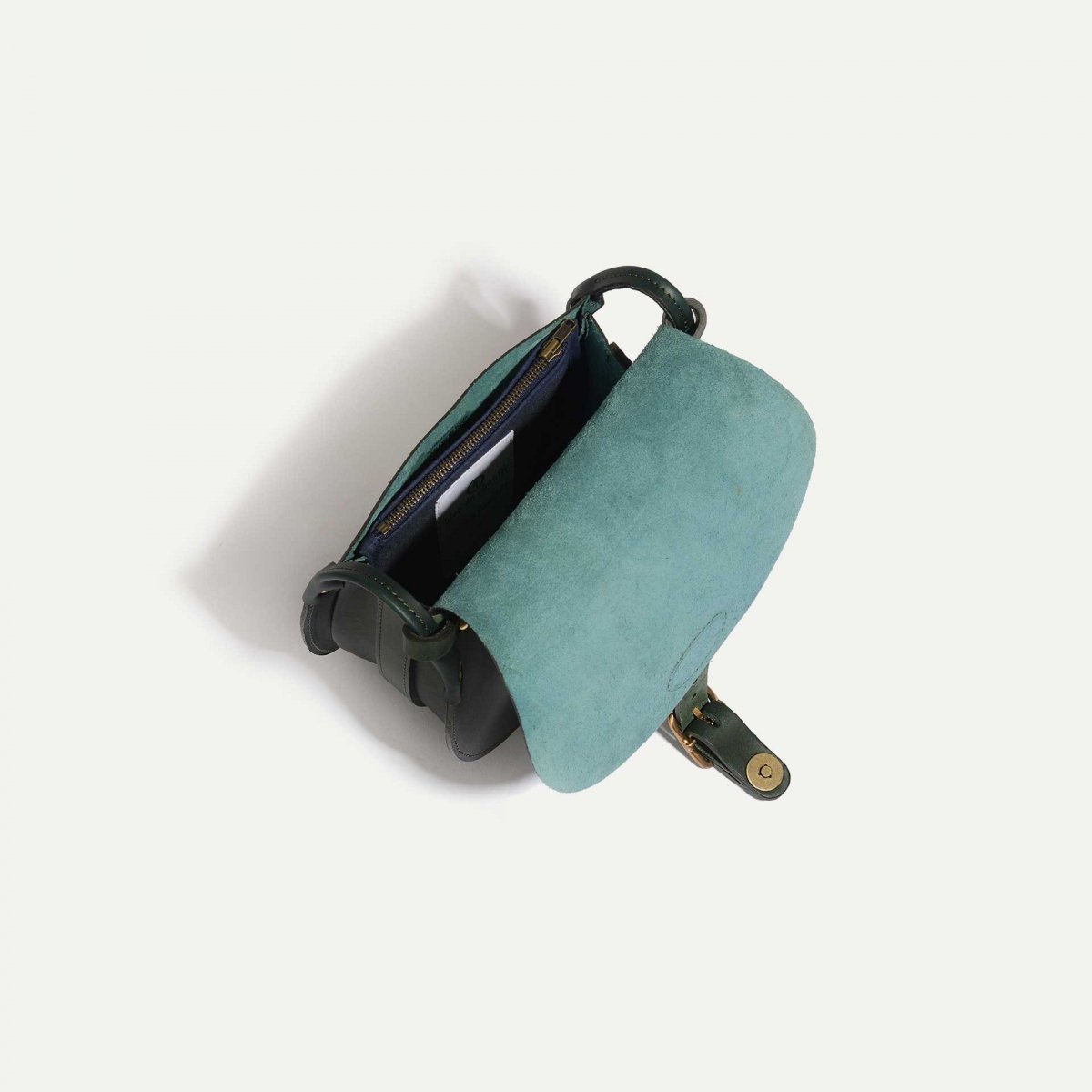 Bleu De Chauffe Sac Gibecière Diane M - Vert - Sac à Main Femme Fabriqué En France
