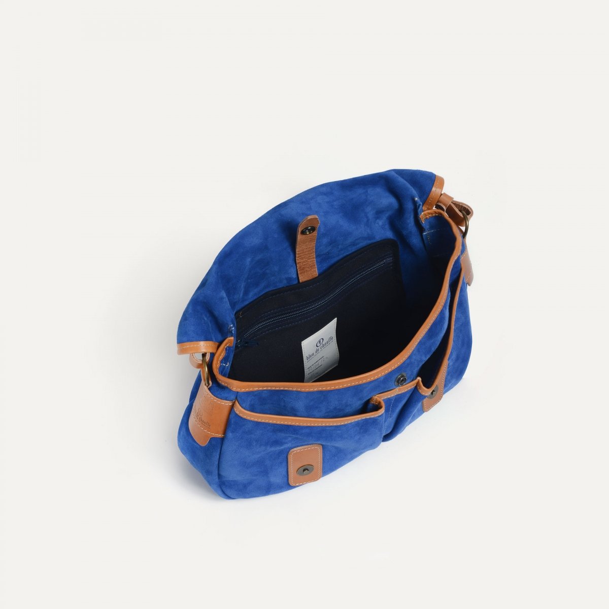 Bleu De Chauffe Sac Musette Du Pêcheur - Bleu - Sac Besace Bandoulière Homme Femme Made In France