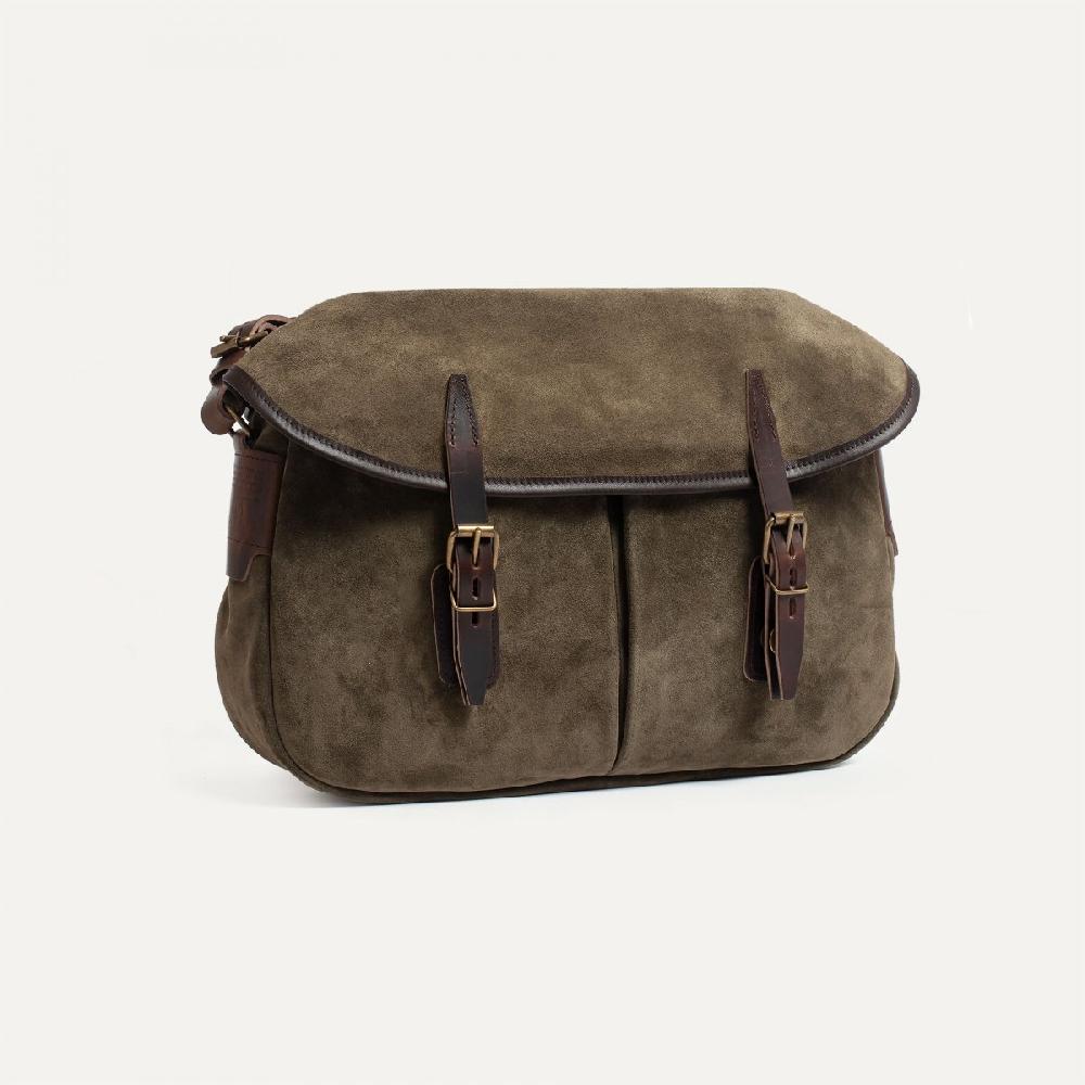 Bleu De Chauffe Sac Musette Du Pêcheur - Musc - Sac Bandoulière Cuir Made In France