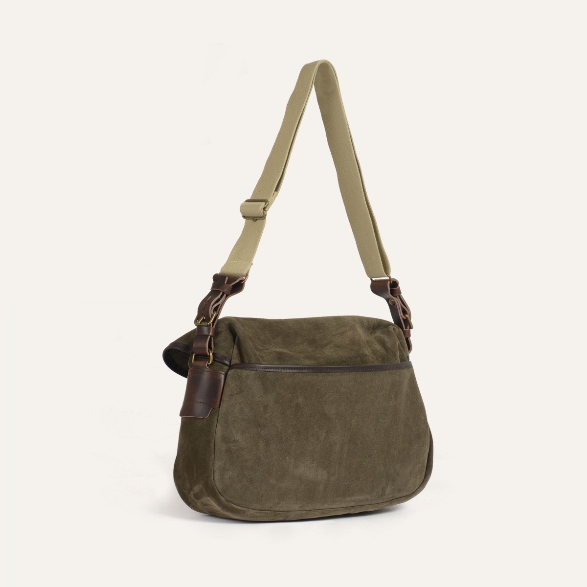 Bleu De Chauffe Sac Musette Du Pêcheur - Musc - Sac Bandoulière Cuir Made In France