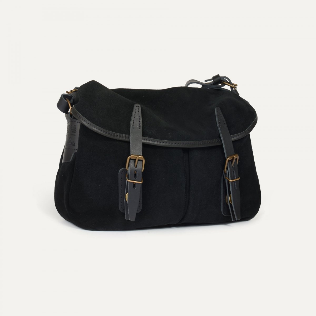 Bleu De Chauffe Sac Musette Du Pêcheur - Noir - Sac Besace Cuir Homme - Sac à Main Cuir Femme Made In France