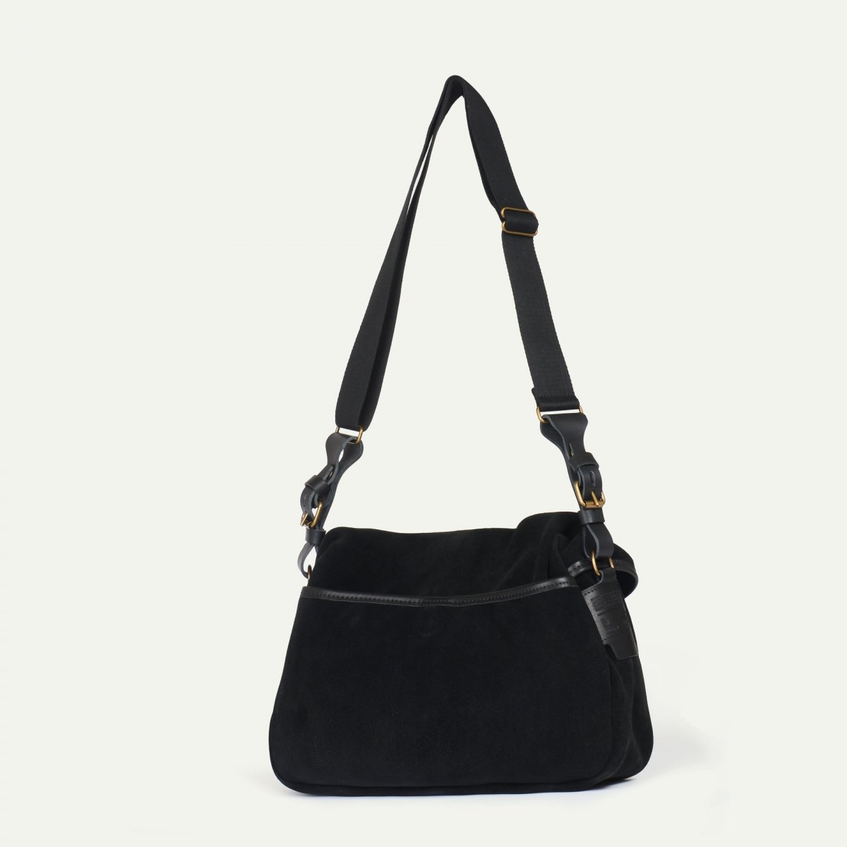 Bleu De Chauffe Sac Musette Du Pêcheur - Noir - Sac Besace Cuir Homme - Sac à Main Cuir Femme Made In France