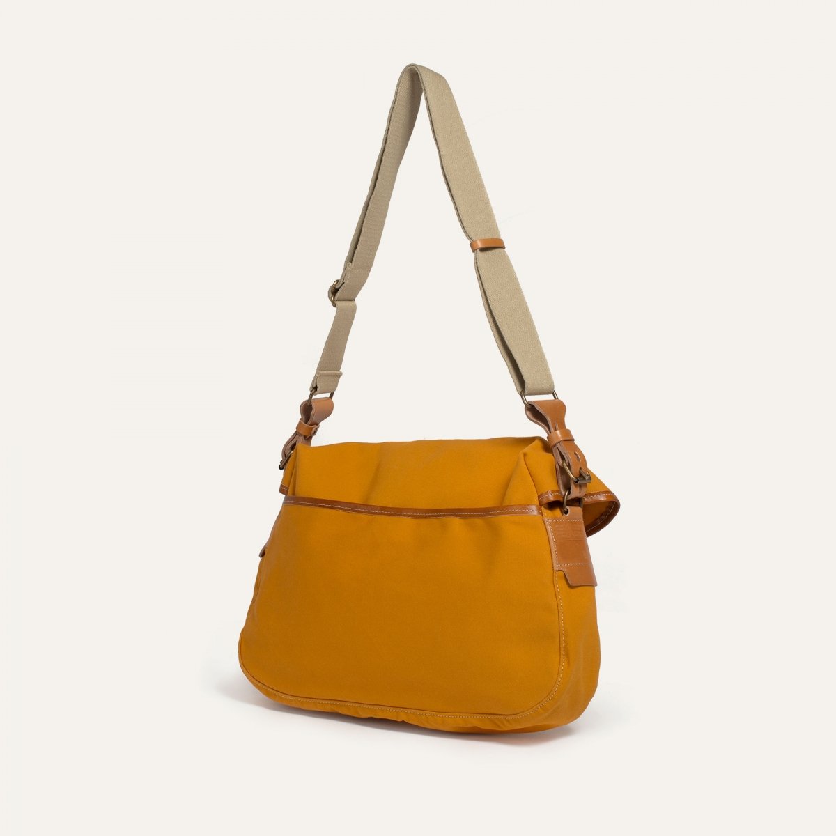Bleu De Chauffe Sac Musette Du Pêcheur - Ocre Jaune - Sac Besace Homme Femme Fabriqué En France