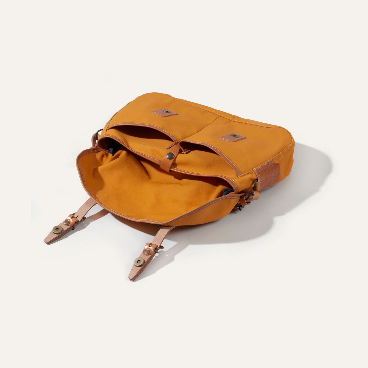 Bleu De Chauffe Sac Musette Du Pêcheur - Ocre Jaune - Sac Besace Homme Femme Fabriqué En France