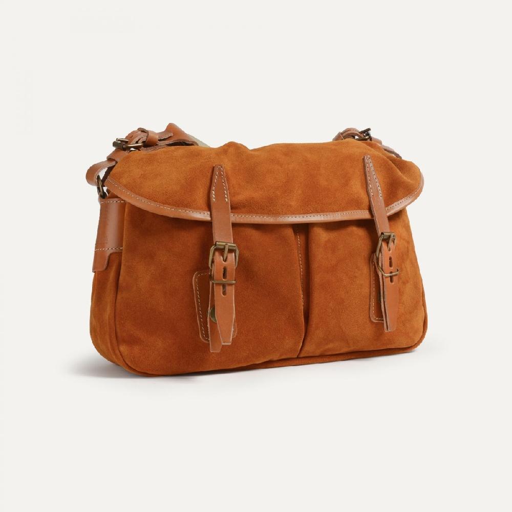 Bleu De Chauffe Sac Musette Du Pêcheur - Ocre - Sac Besace Porté Bandoulière Homme Femme Made In France