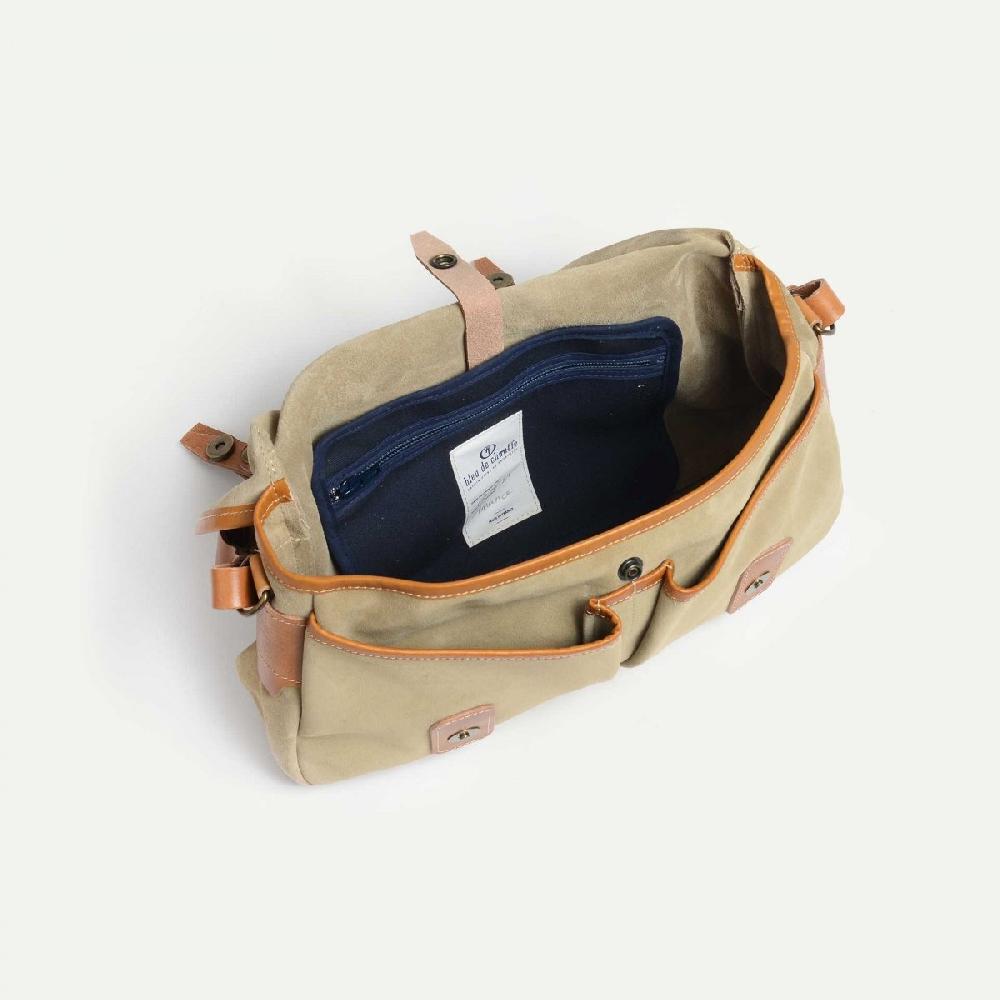 Bleu De Chauffe Sac Musette Du Pêcheur - Rock - Sac Besace Cuir Made In France